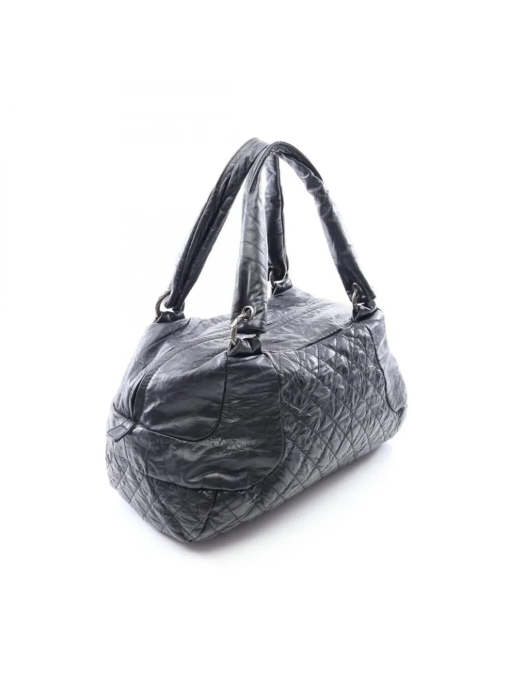 Chanel Boston Bag Coco Rider Black Calfskin